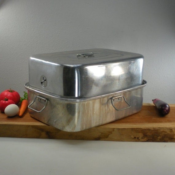 Mirro Large Aluminum Covered Roaster Pan Turkey