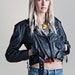 on HOLD for komeiji Vintage 80s Cropped Leather Biker PUNK MOTO Mad Max Riding Jacket M