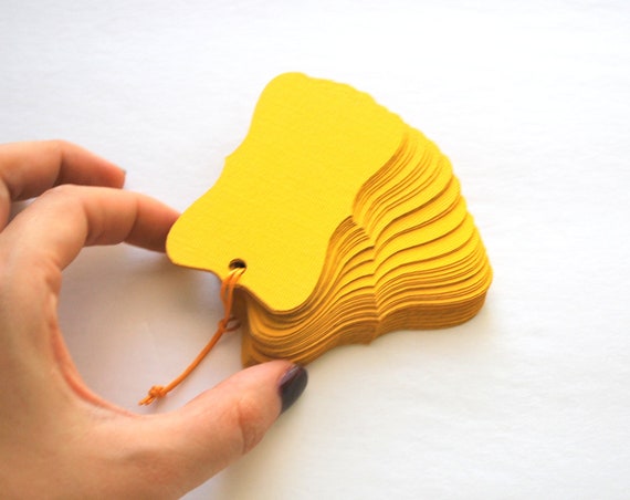 32 Hang Tags, Gift Tags, Price Tags, Hang Tag Die cuts, Twine is not included, High Quality Cardstock A382 Il_570xn