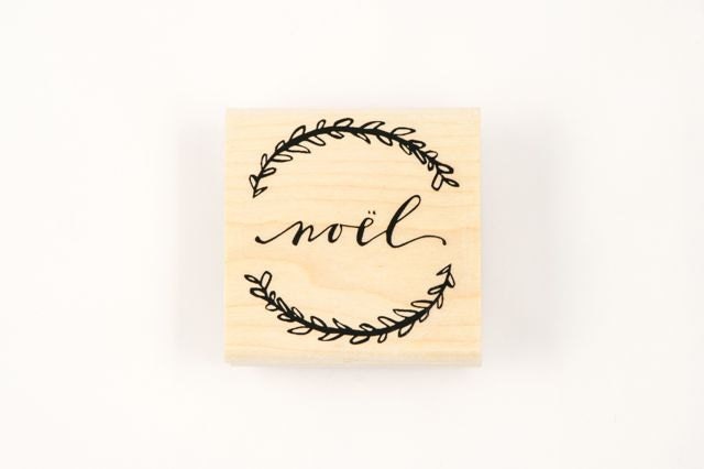 noel wreath stamp