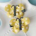 Light Yellow and Charcoal Grey Polka Dot Butterfly Bows
