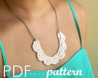 PDF crochet necklace pattern | Mignonne Necklace | DIY digital pattern
