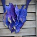 Felted Bag- Handmade Bag - Fashion Accessory - Shoulder Bag - Messenger Bag - Nuno- Felt-hand dyed- Purple Blue