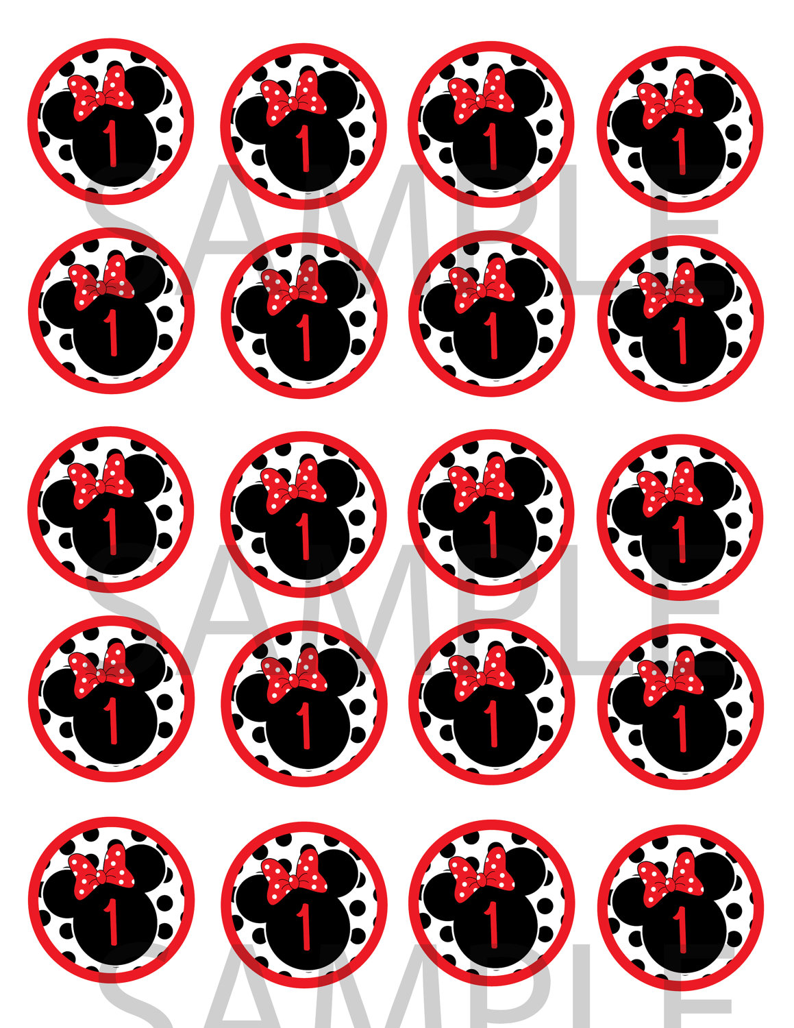 Red and Black Polka Dot Minnie Mouse by HeathersCreations11