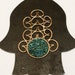 Extra Big Chamsa, Big Metal Hamsa, Turquoise Handmade Home Decor Metal Hamsa