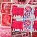 Shades of Red 100 Vintage Postage Stamps US and Worldwide Assorted Postage Stamps Philately Pink Blood Crimson Ruby