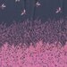 Large Scarf of pink leaves and blue gray sky