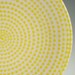 Lemon Yellow Vertigo Plate Hand Painted Spiral Dots Dinnerware