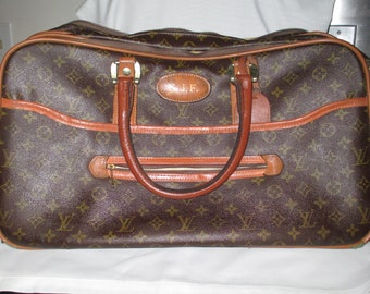 Louie Vuitton/ Leather Bag/ The French Company/ Mid Century Vuitton/ c.1970s by Gatormom13 JUST REDUCED