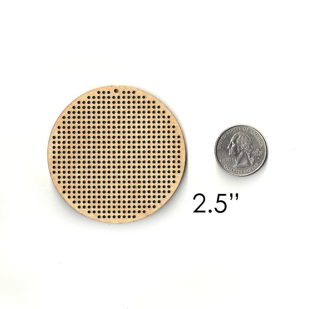 2.5 wooden cross stitch or needlepoint blank by ModernNeedleworks