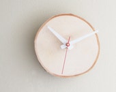natural white birch forest wall clock - unwind and relax