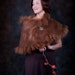 Felted Brown Alpaca Wrap Fur Cape
