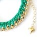 Woven Chain Bracelet - Small - Green