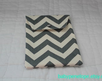 Clearance**Diaper and Wipes Case Holder - Gray Chevron Diaper Bag- Inexpensive Baby Gift - Neutral Baby shower Gift- Baby gift Ready to Ship