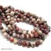 Silver Leaf Jasper, Red, Round, Smooth, 6mm, Natural Gemstone Beads, Full Strand, 65pcs - ID 1110