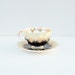 Teacup and saucer Royal Albert Pompadour England bone china black gold light yellow