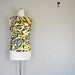 Dark Gray, Yellow and White Abstract 70s Tank - Sleeveless Large Shirt - Gray and Yellow Shirt