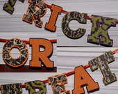 SAVE 50% READY To SHiP Trick or Treat Banner Clearance Halloweeen Letter Banner Photo Prop Orange Purple Green Black Il_170x135