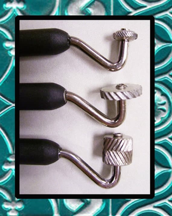 Metal Embossing Tools 3 Texture Wheels to play with Wheel