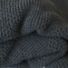 Afghan/Throw ,Knitted Afghan, Dark Gray