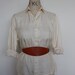 Vintage 1960s Cream Silk Shirt Women's Size UK M 14