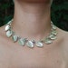 Vintage Metal Leaf Choker Necklace