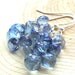 Cluster Earrings Mystic Blue Topaz Earrings blue gemstone earrings, Sterling Silver Dangles