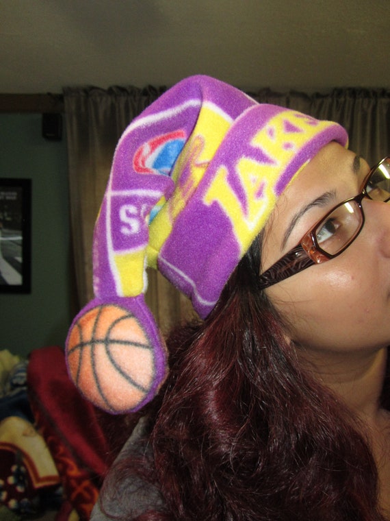 Lakers Fleece Christmas Santa Hat Adult Size