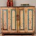 Rustic Distressed Antique Indian Bi-Fold Door Buffet Sideboard Media Console