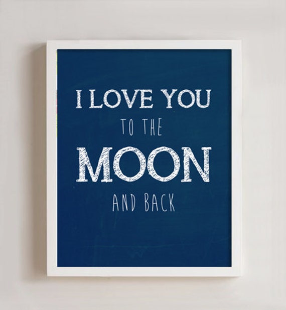 8 x 10 I love you to the moon and back print Il_570xn