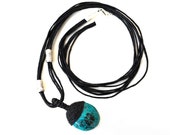 Necklace - Natural Turquoise and Black Waxed Linen Necklace