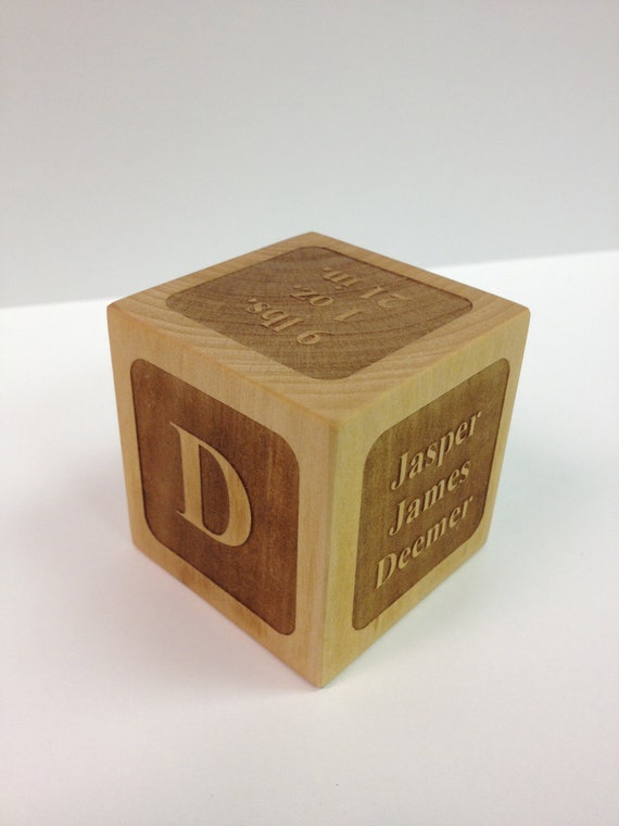 Personalized Wooden Baby Block