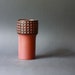 Mid Century Modern Waechtersbach Burgundy Vase with Geometric Pattern by Karl Scheid