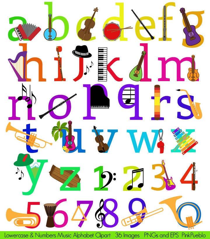 music alphabet clipart - photo #2