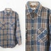 70's Mens Wool Blended Plaid Shirt