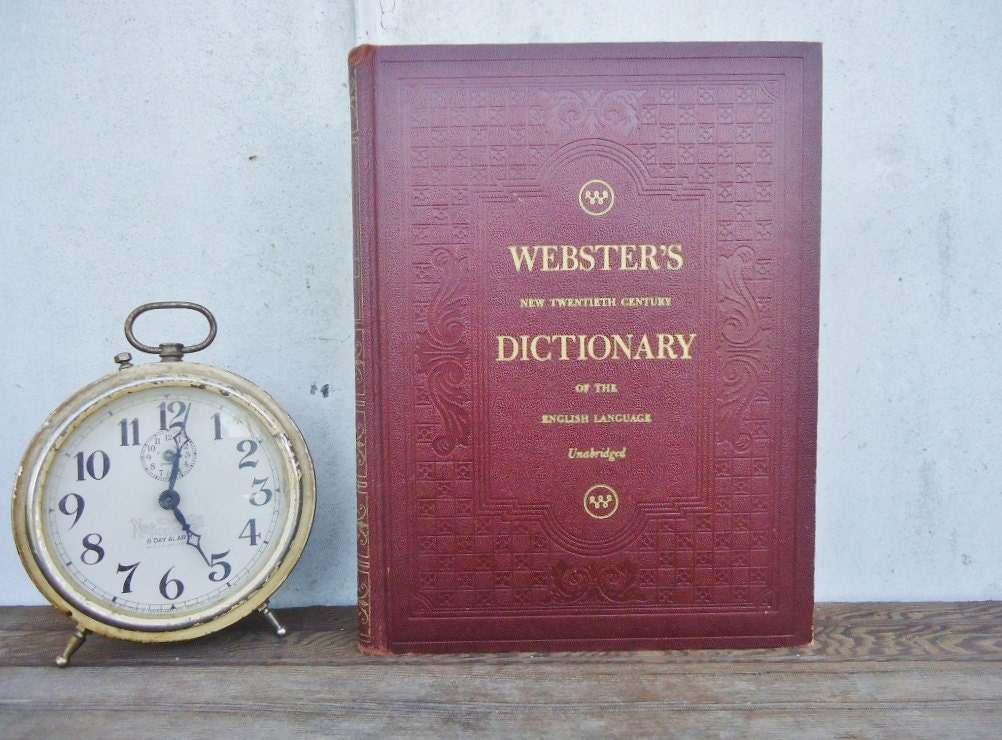 Antique Dictionary 1951 Webster New Twentieth Century