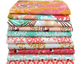 Fat Quarter Bundle - Summerlove by Patricia Bravo - Sunkissed Palette - Art Gallery Fabrics - 9 pcs