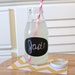 15 Milk Bottles Glass Kids Birthday Party Juice Bottle w/ Chalkboard Labels Table Setting Wedding Bridal Baby Shower 10 oz. w/ straw flags