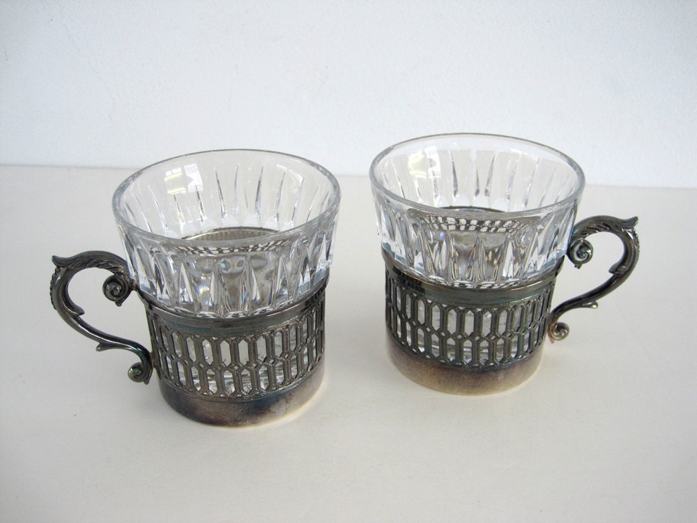 old metal drinking glasses
