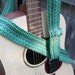 Green Woven Guitar Strap - Handwoven Cloth Adjustable Strap