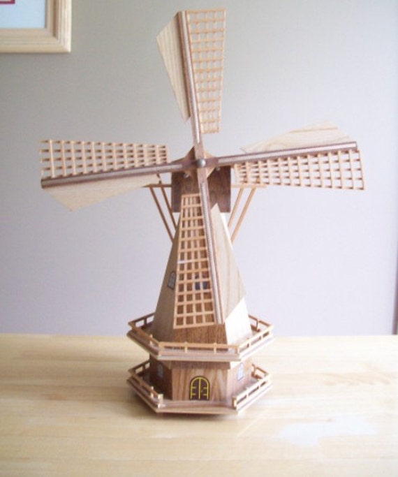 Vintage Musical Windmill Wooden Lamp Made in by simplyborrowed