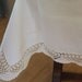 shabby chic white table cloth