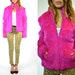 one-of-a-kind RARE avant garde genuine RABBIT fur boho rocker COAT, extra small-large