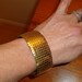 Superioer WHITING & DAVIS Wide Gold Plate MESH Cuff Vintage Bracelet