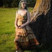 Woodland boho Goddess Dress, Silk chiffon long summer dress, beach cover up, Free Size small M L xxl large bohemian Festival fairy dress