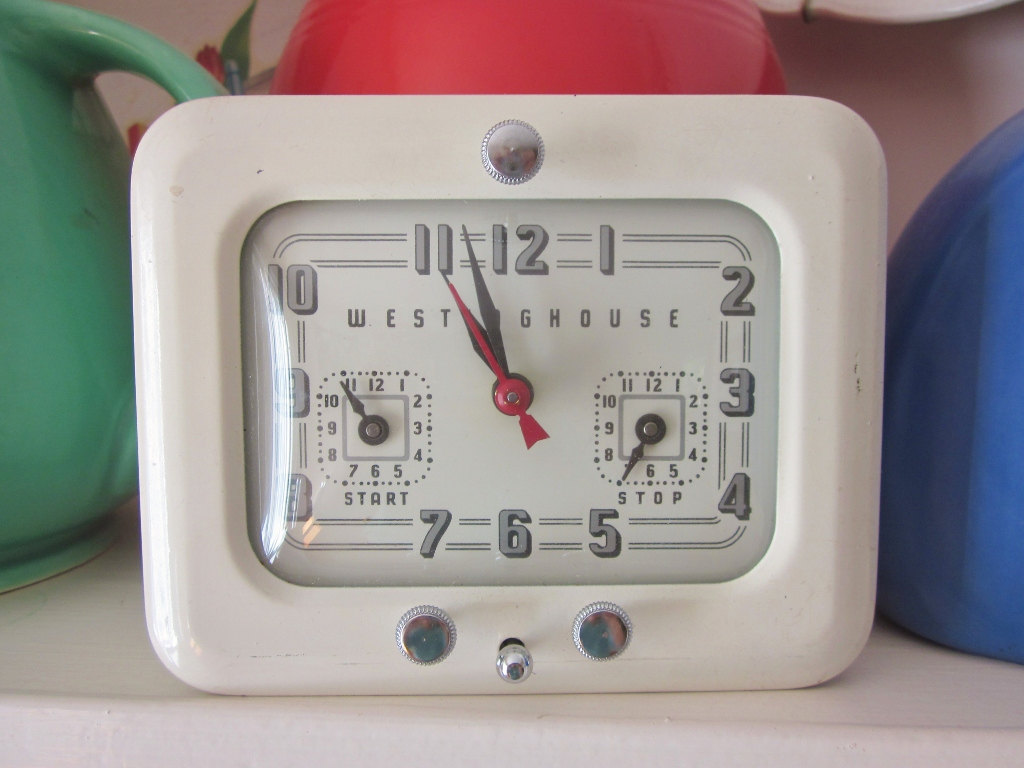 Vintage Kitchen Clock and Timer Westinghouse Clock with