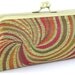 Clutch Purse - Women's Evening Bag - Red Gold Handmade