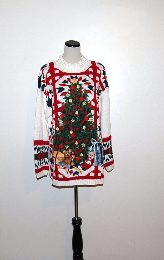 Vintage Christmas Sweater Bright and Fun