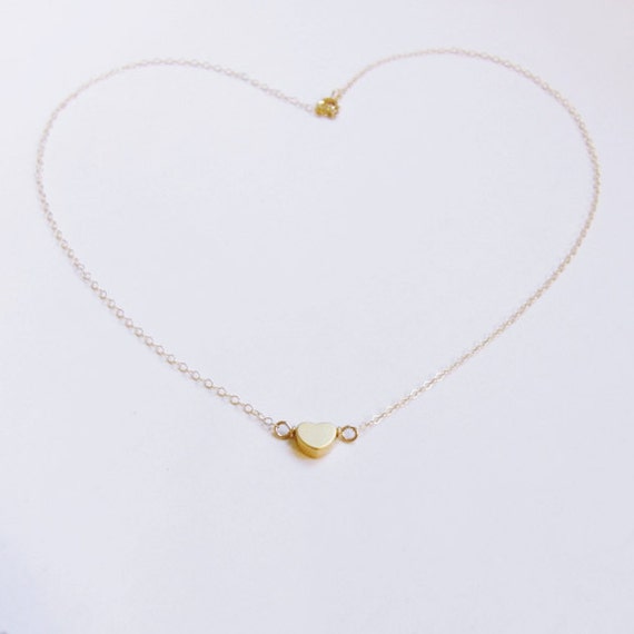 Je T ' aime Sole heart necklace Small 14k gold plated