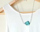 Turquoise necklace  modern jewelry,spike jewelry
